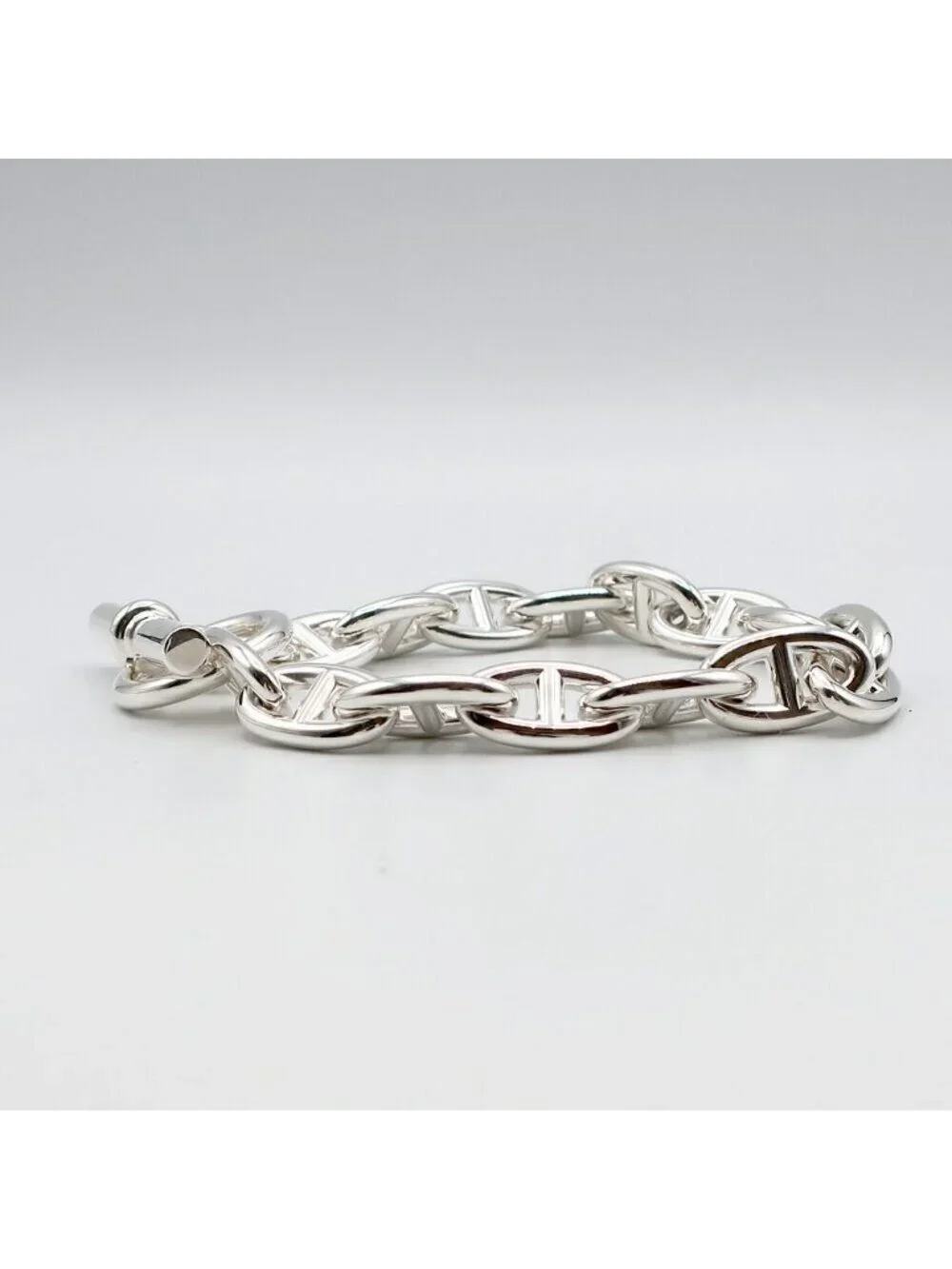 Hermes Chaine D'ancre GM Bracelet 925 Silver 15 Links
